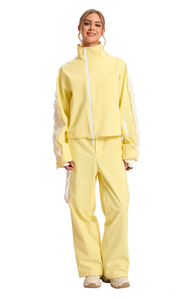 JOITIAL Skiing and Snowboarding Ski Suit Set, Lightweight PFAS-Free 2-Piece Waterproof Windproof Jacket and Pants, Breathable Water-Resistant Snow Gear