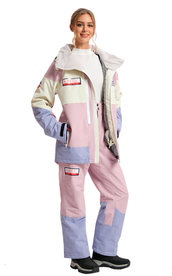 Women's Ski Suit Set, 2-Piece Waterproof Snowsuit for Skiing & Winter Outdoor Activities