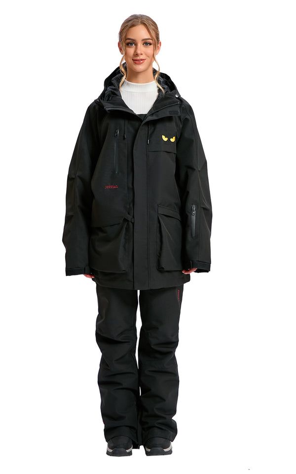 JOITIAL Skiing and Snowboarding Ski Suit Set, Lightweight PFAS-Free 2-Piece Waterproof Windproof Jacket and Pants, Breathable Water-Resistant Snow Gear