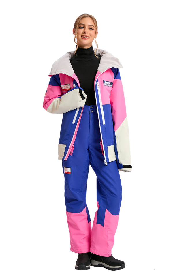 Women's Ski Suit Set, 2-Piece Waterproof Snowsuit for Skiing & Winter Outdoor Activities